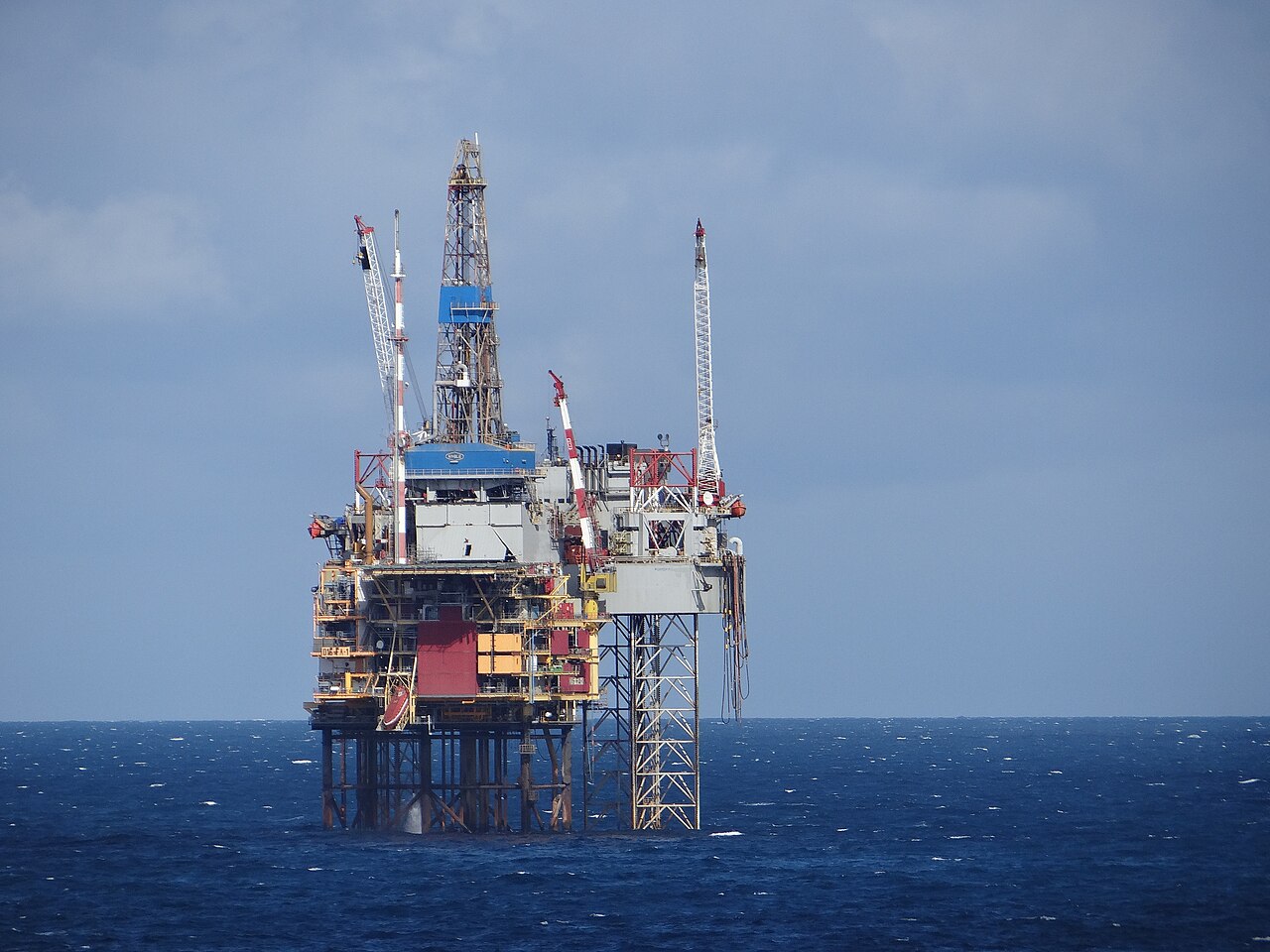 Offshore oil platform in the North Sea