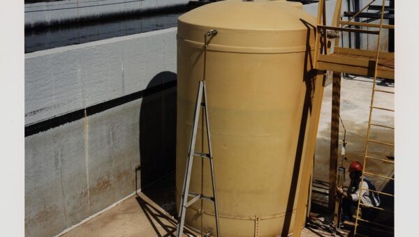 Rows of crude oil storage tanks at a United States Strategic Petroleum Reserve site