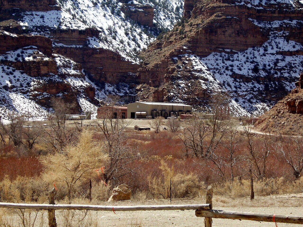 Natural gas compressor station in Nine Mile Canyon, Utah