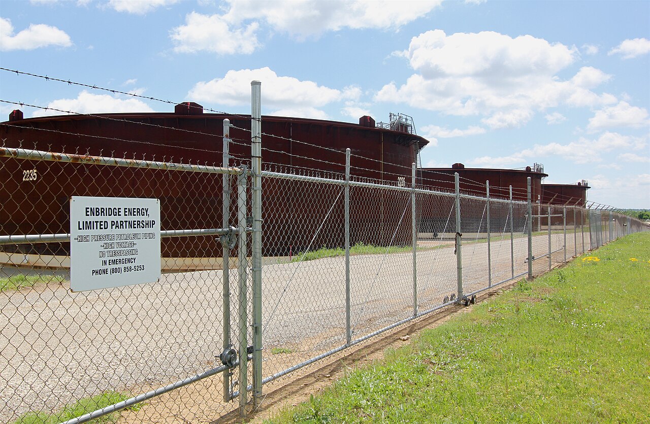 Crude oil storage tank farm at Cushing, Oklahoma